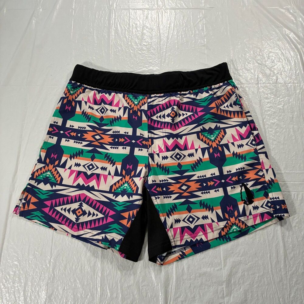 Tachuntfish Athletic Men's Shorts Medium Aztec Multi Color